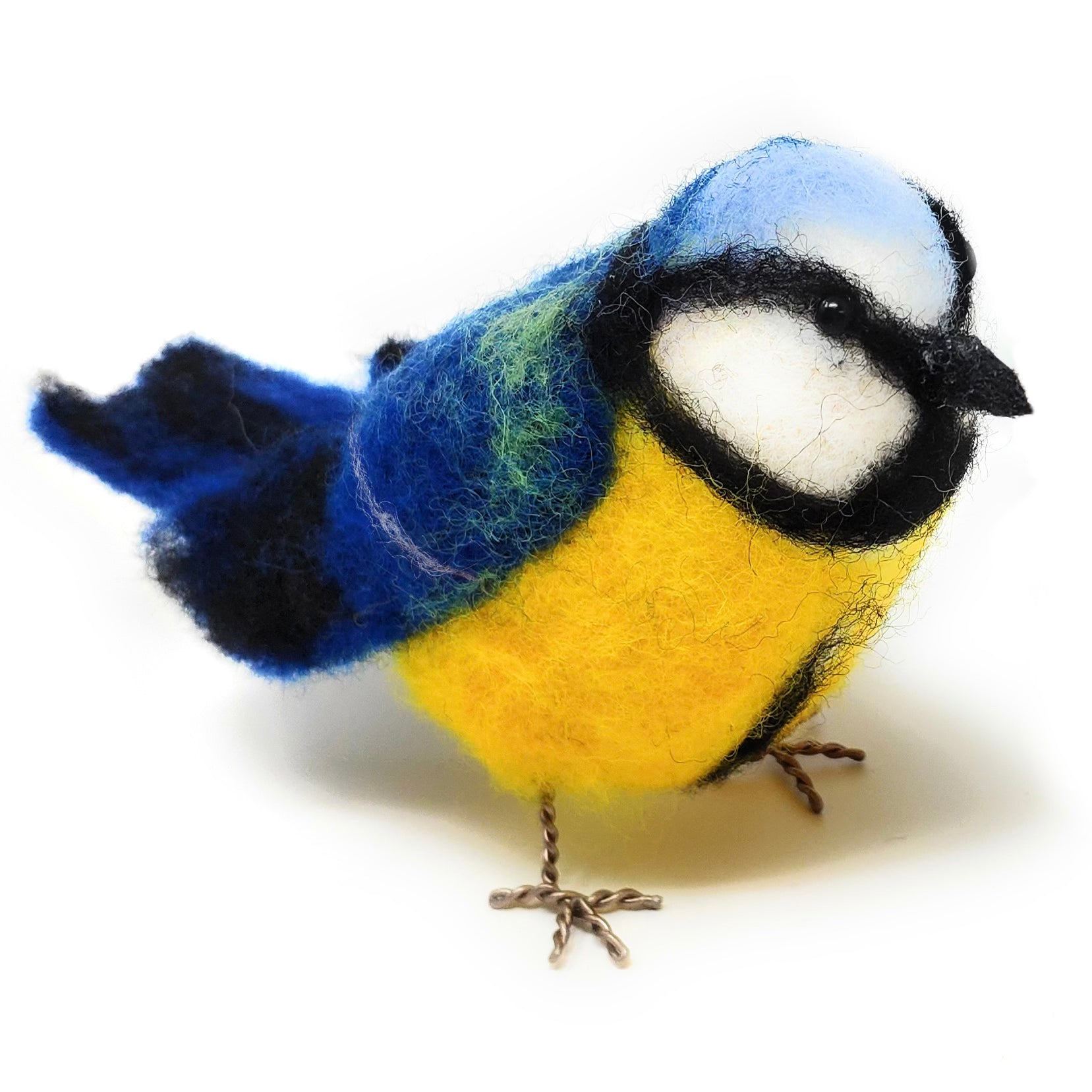 Wool hot felt Bluetit