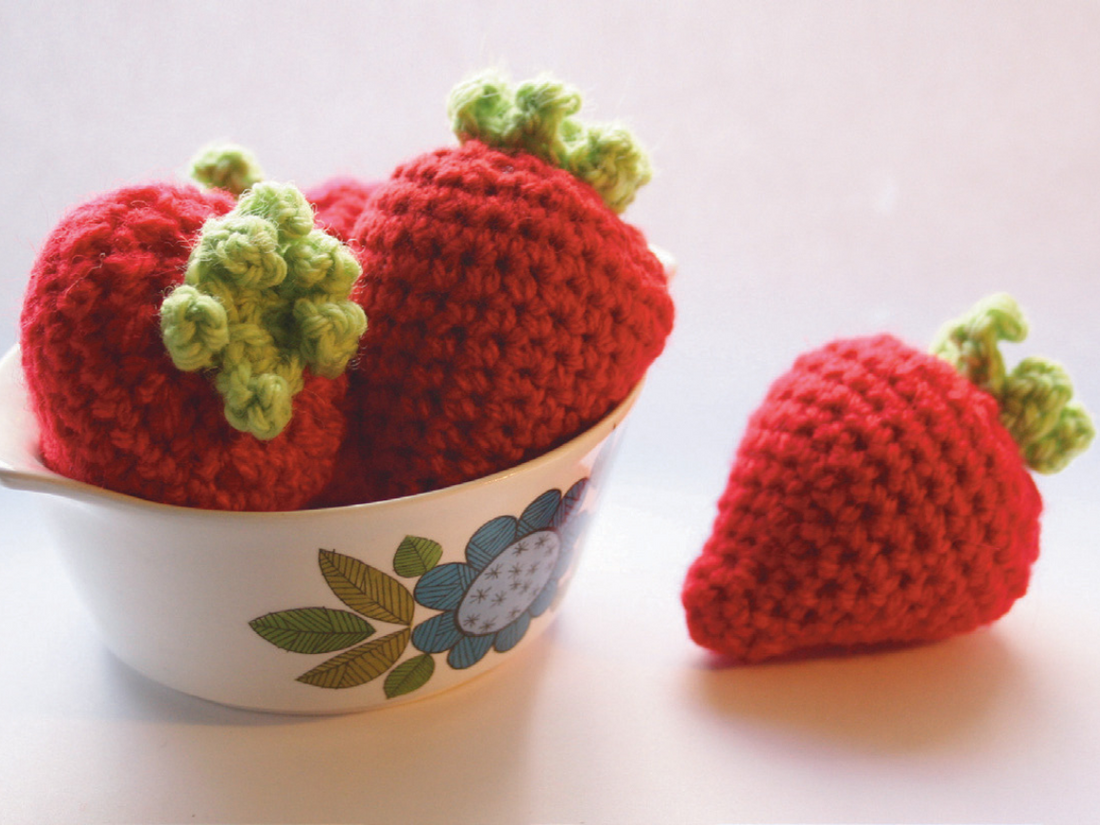 How to make crochet strawberries!