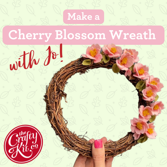 Make a Cherry Blossom Wreath with Jo! The Crafty Kit Company