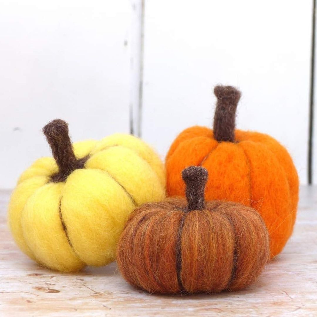 How to make your own needle felt pumpkins!