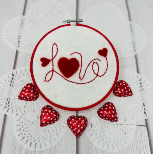 Craft with Love: Make Your Own Valentine Love Hoop