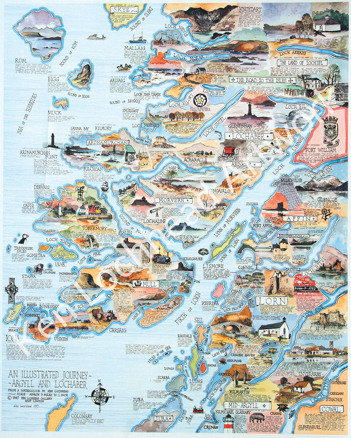 Ken Lochhead Pictorial Map of Argyll and Lochaber