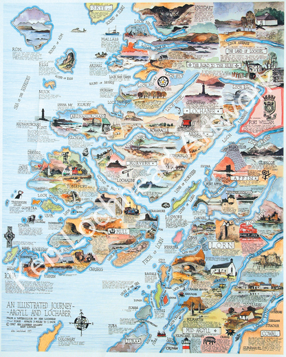 Ken Lochhead Pictorial Map of Argyll and Lochaber