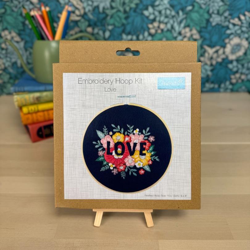 Trimits Floral Love Embroidery Hoop Craft Kit