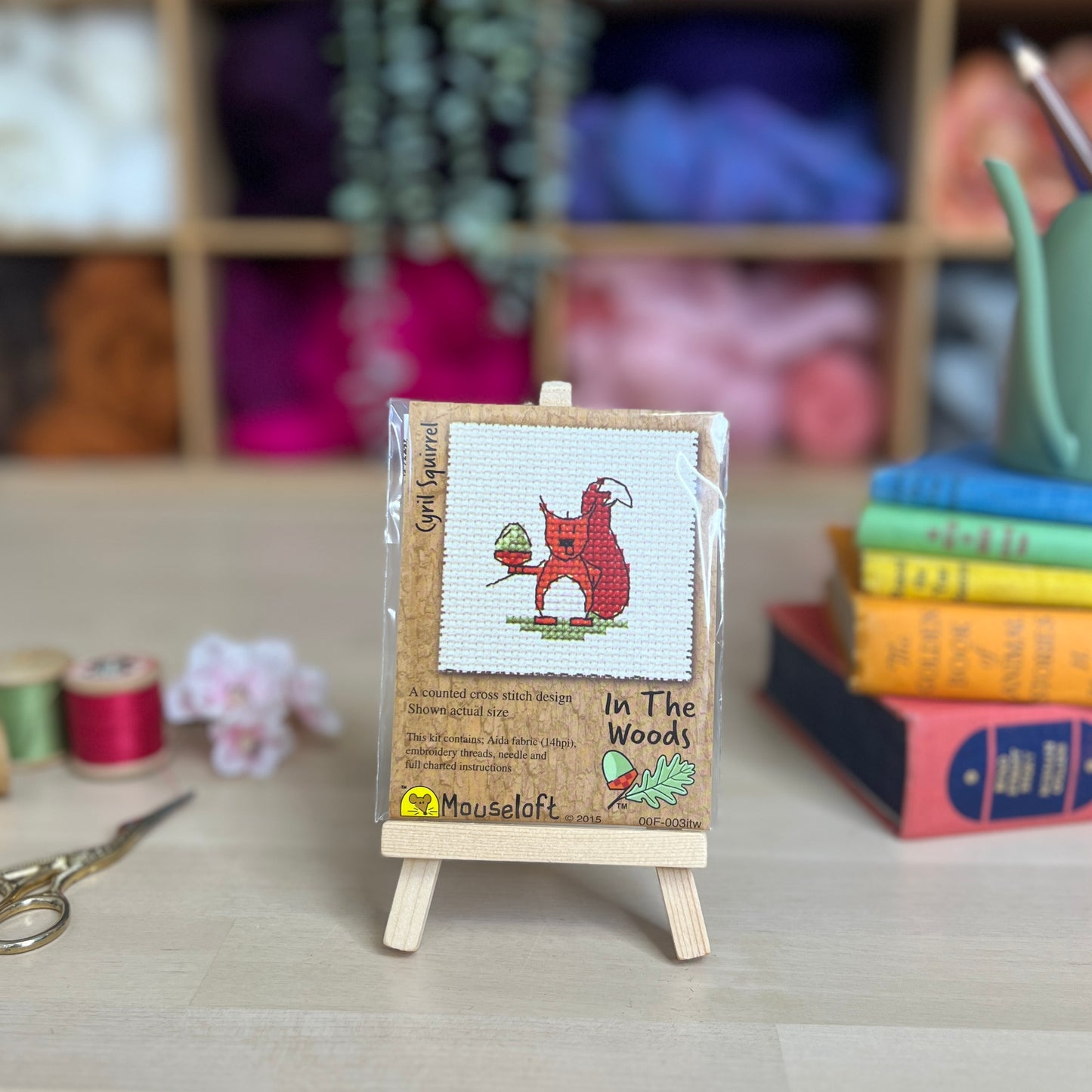 Cyril Squirrel Mini Cross Stitch Kit