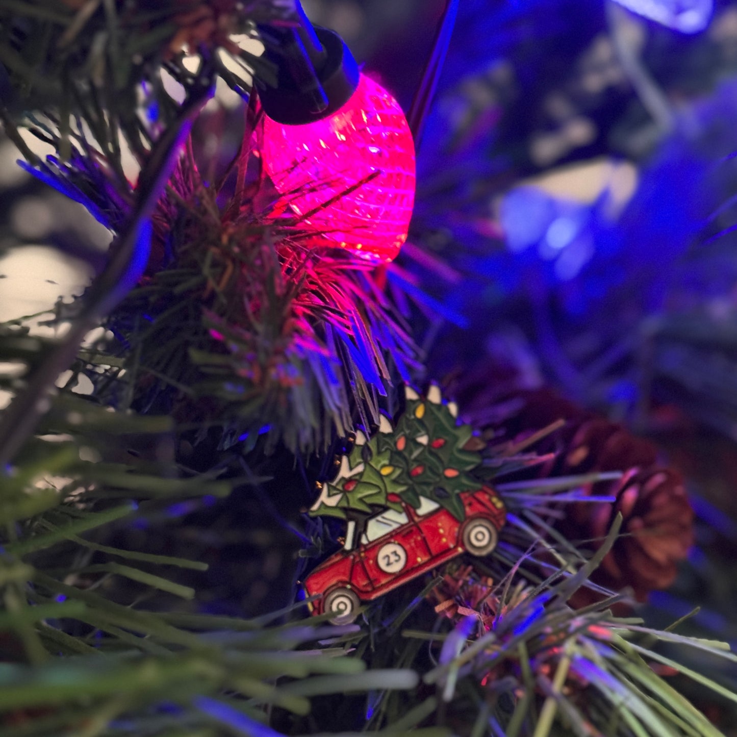 Christmas Tree Car Enamel Pin