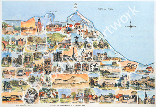 Ken Lochhead Pictorial Map of Edinburgh