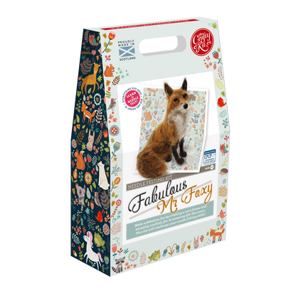 The Crafty Kit Company Fabulous Mr Foxy Needle Felting Kit Box