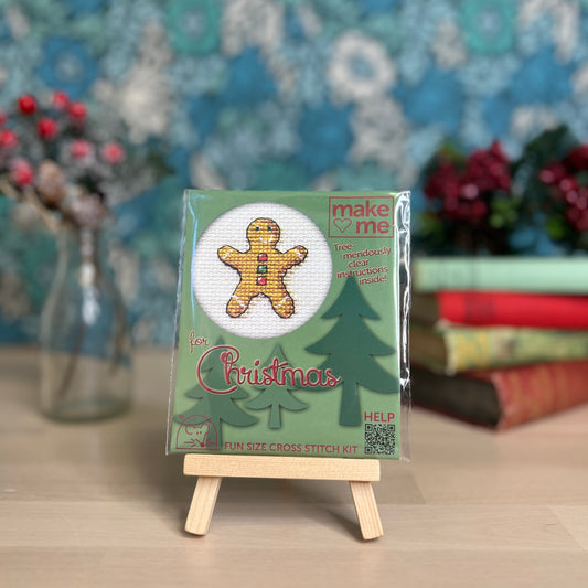 Christmas Gingerbread Man Mini Cross Stitch Kit