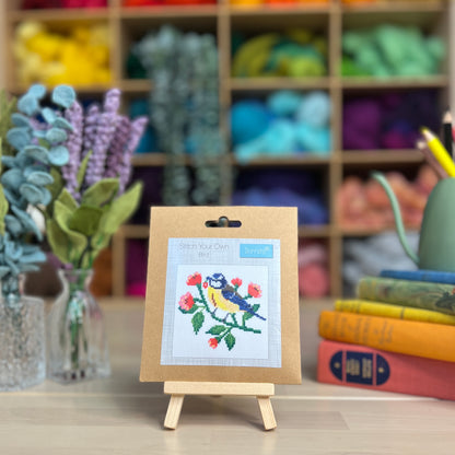 Trimits Stitch your Own Blue Tit Cross Stitch Craft Kit