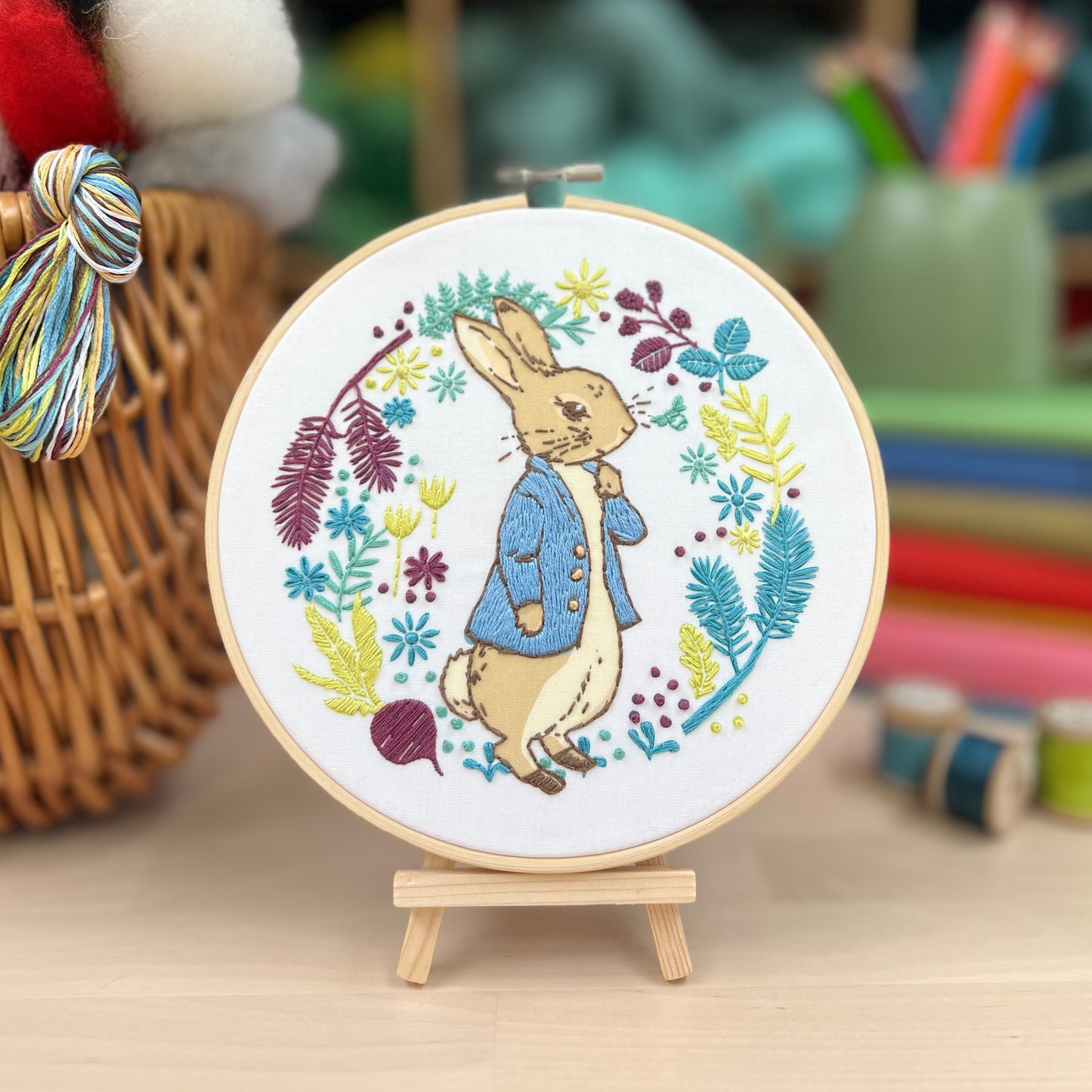 Beatrix Potter - Peter Rabbit Plans His Next Adventure Embroidery Kit