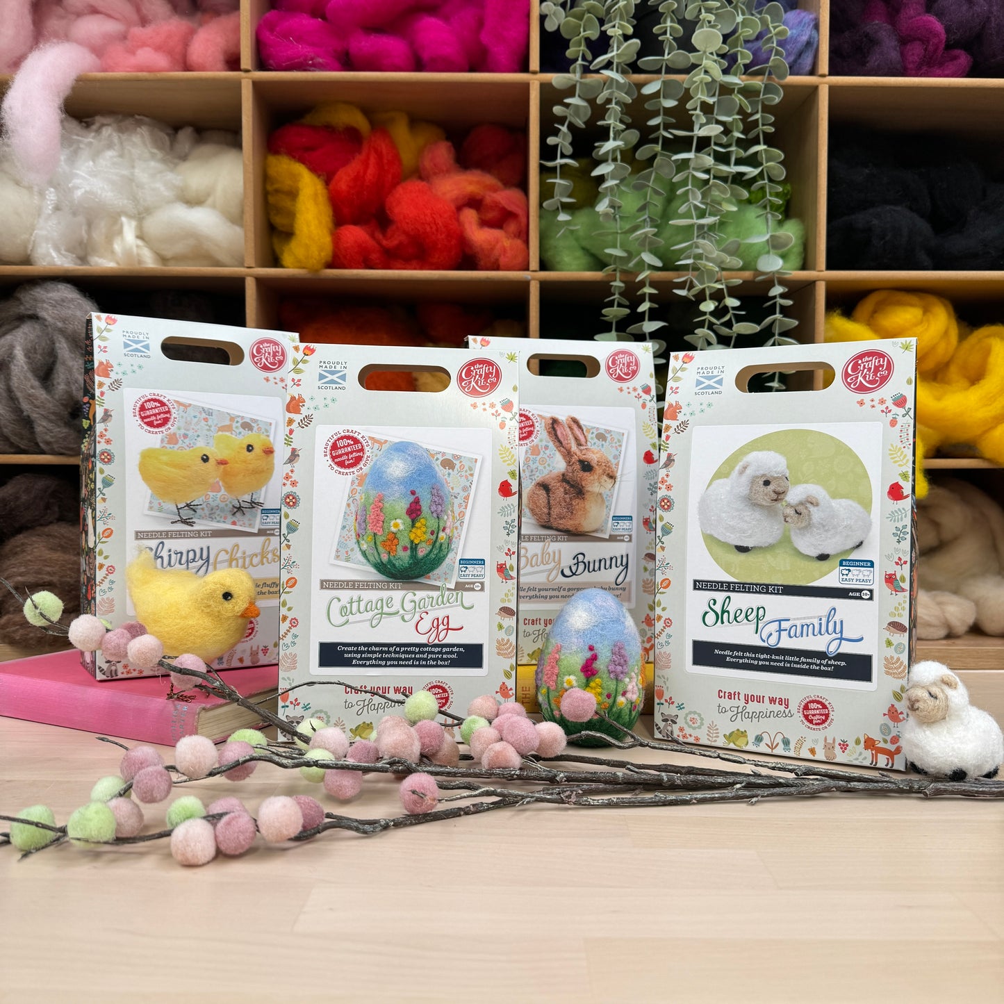 Bumper Springtime Bundle - Four Spring-themed Needle Felting Kits!