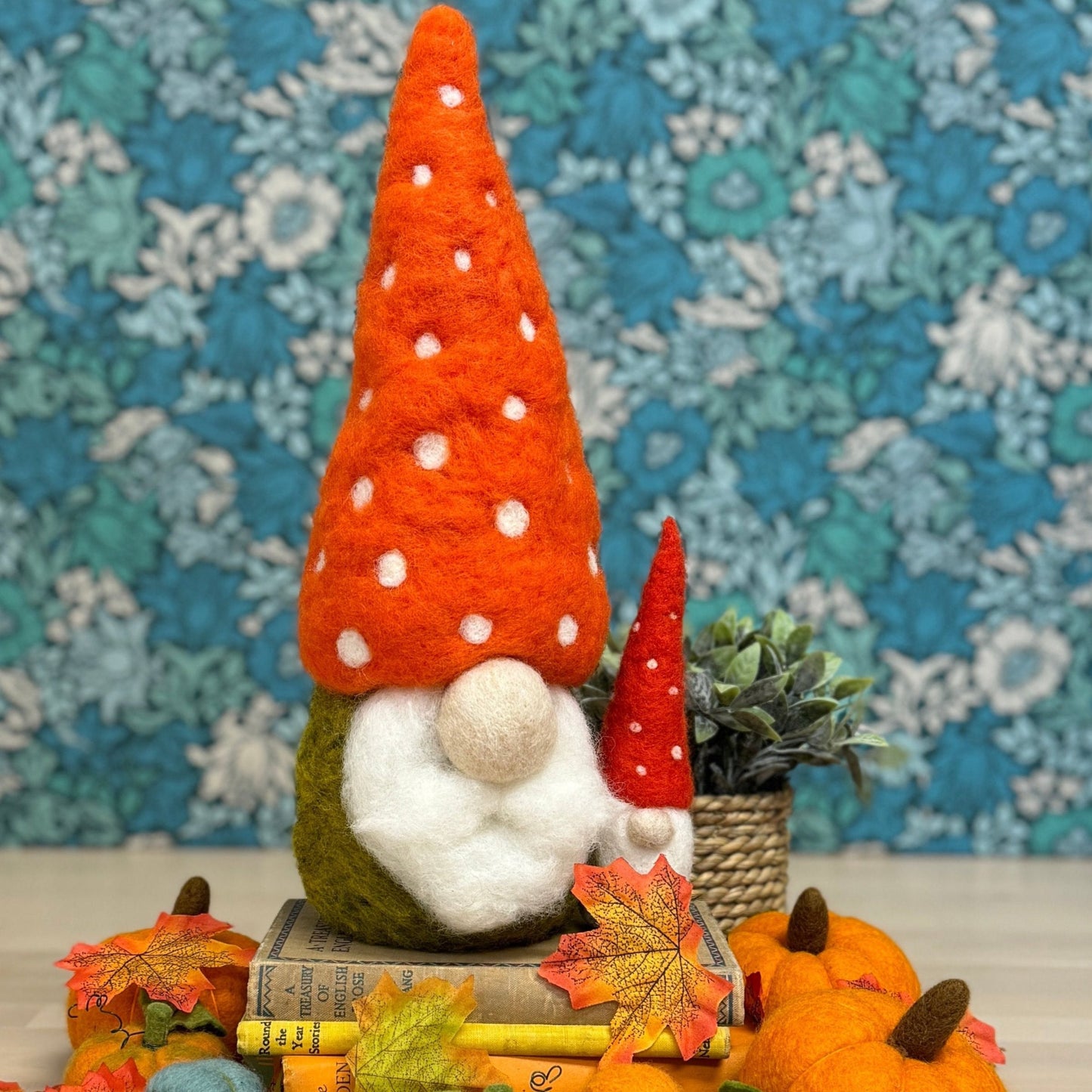 Large Pumpkin Nordic Gnomes Needle Felting Craft Kit