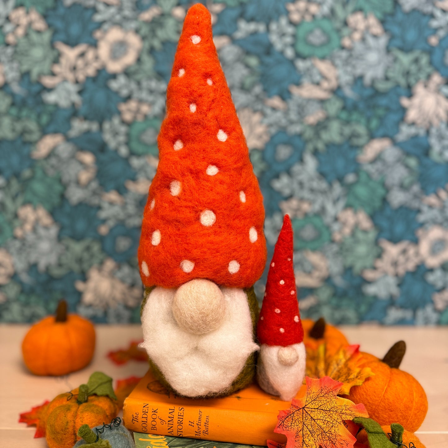 Large Pumpkin Nordic Gnomes Needle Felting Craft Kit