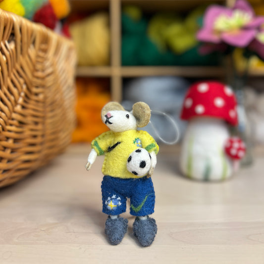 Little Mouse in a Brazilian Football Kit