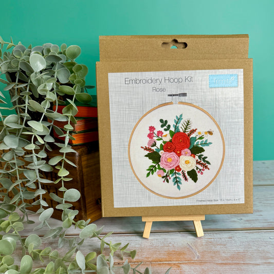 Trimits Rose Embroidery Hoop Craft Kit