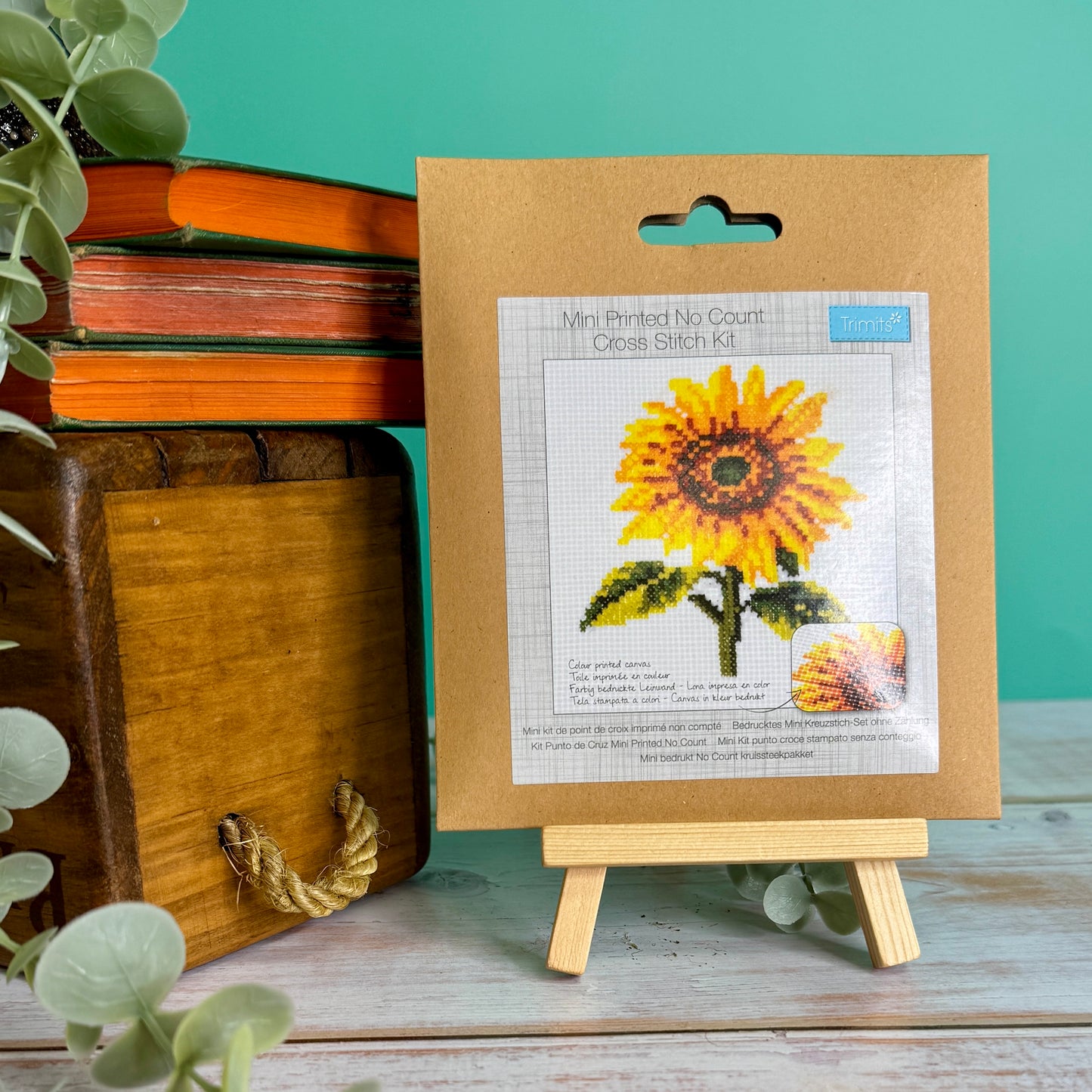 Trimits Stitch your Own Sunflower Printed Cross Stitch Craft Kit