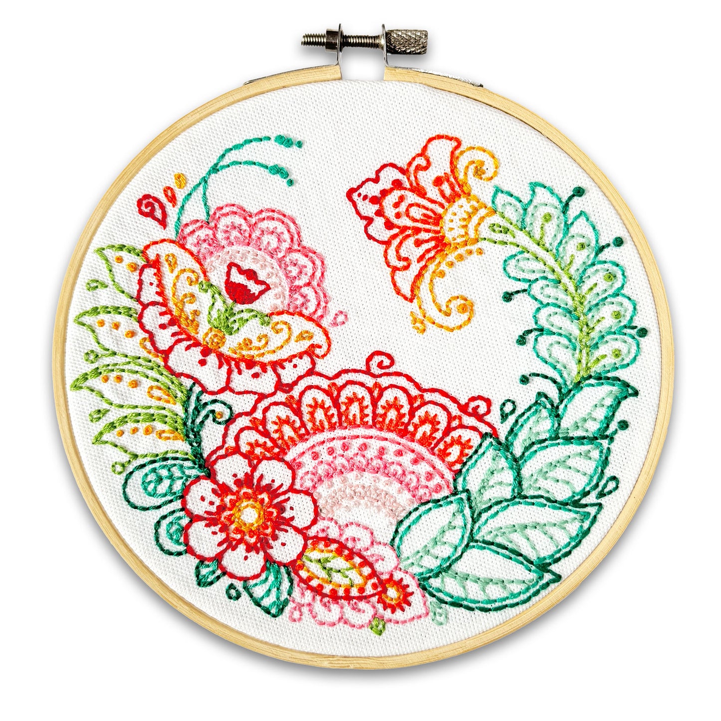 Indian Floral - Embroidery Kit