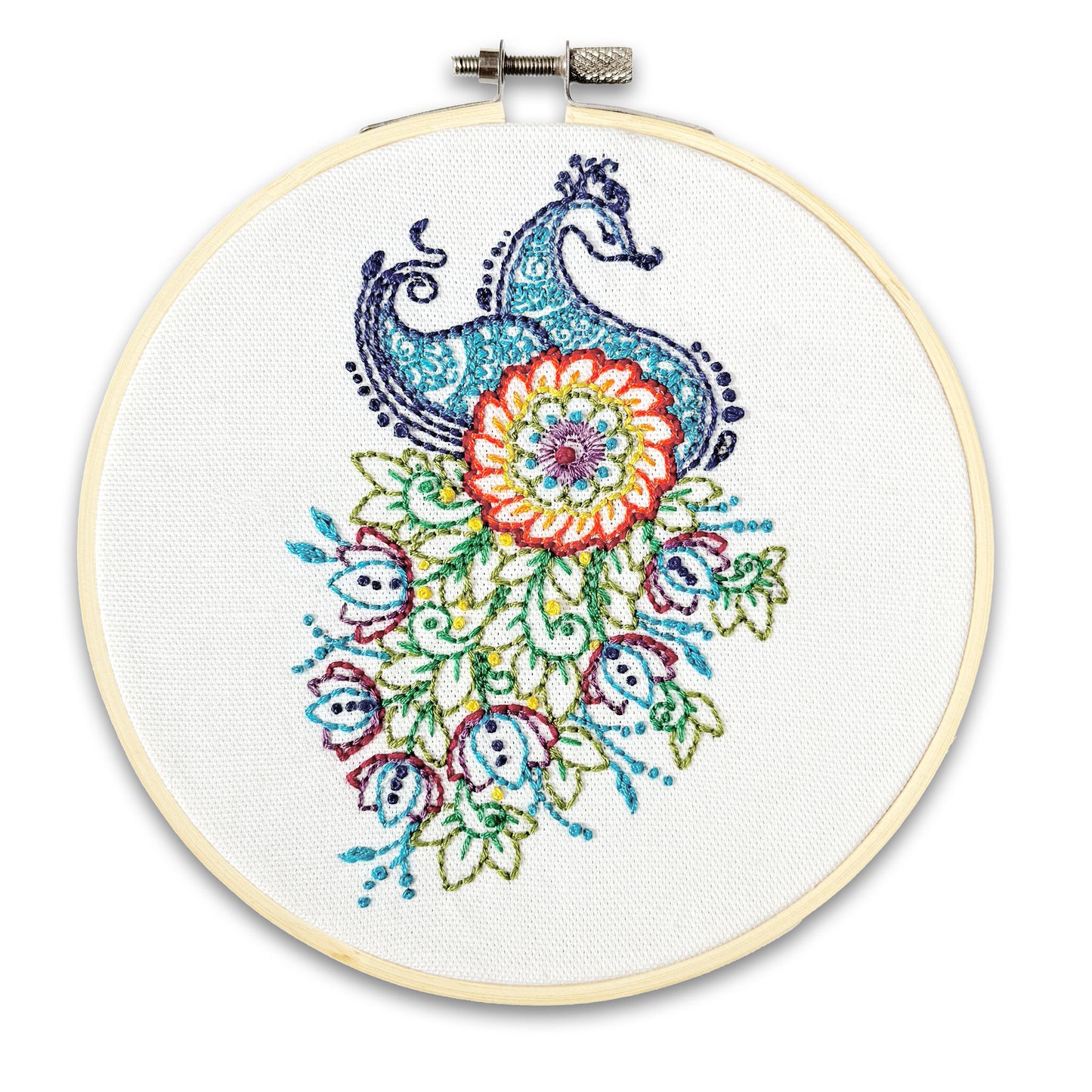 Indian Peacock - Embroidery Kit