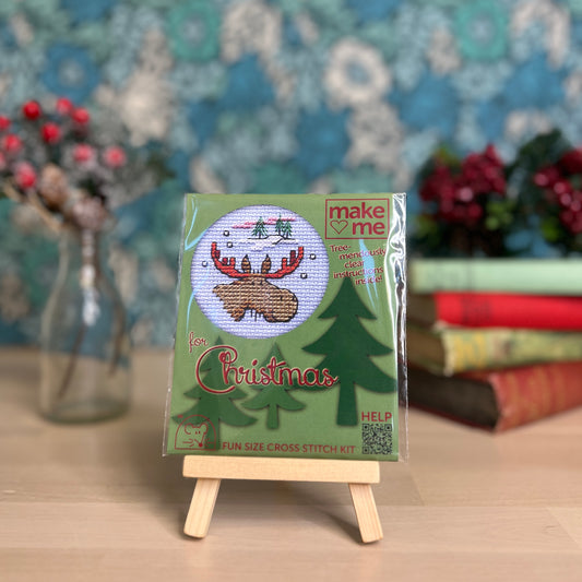 Christmas Moose Mini Cross Stitch Kit