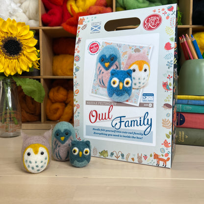 Owl Family Needle Felting Craft Kit