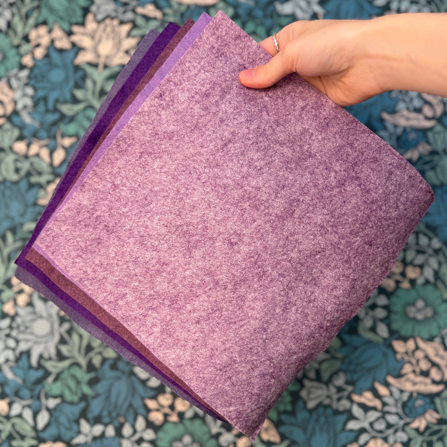 Felt Fabric Pack of five sheets - Purples