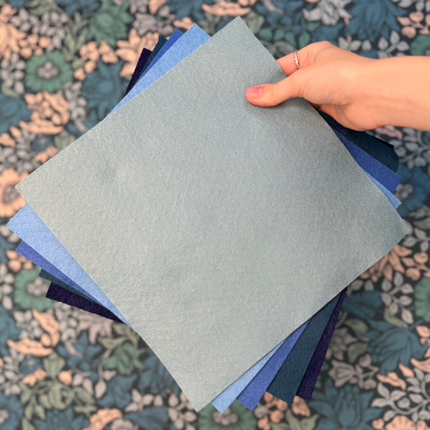 Felt Fabric Pack of five sheets - Blues