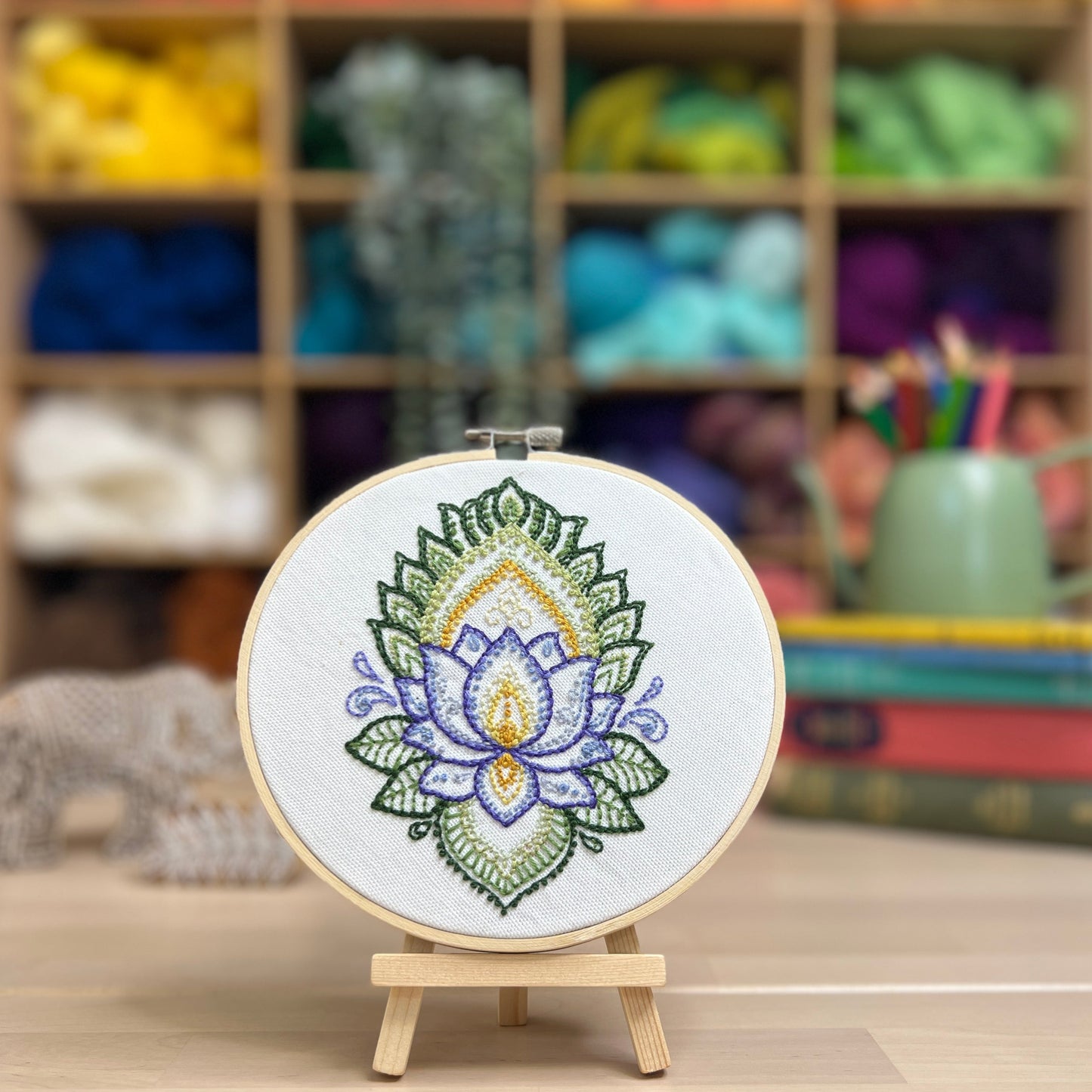 Indian Lotus - Embroidery Kit