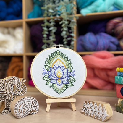 Indian Lotus - Embroidery Kit