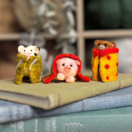 Pigs in Blankets Needle Felting Craft Kit