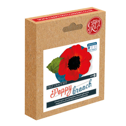 Felt Poppy Brooch Craft Kit