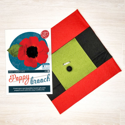 Felt Poppy Brooch Craft Kit