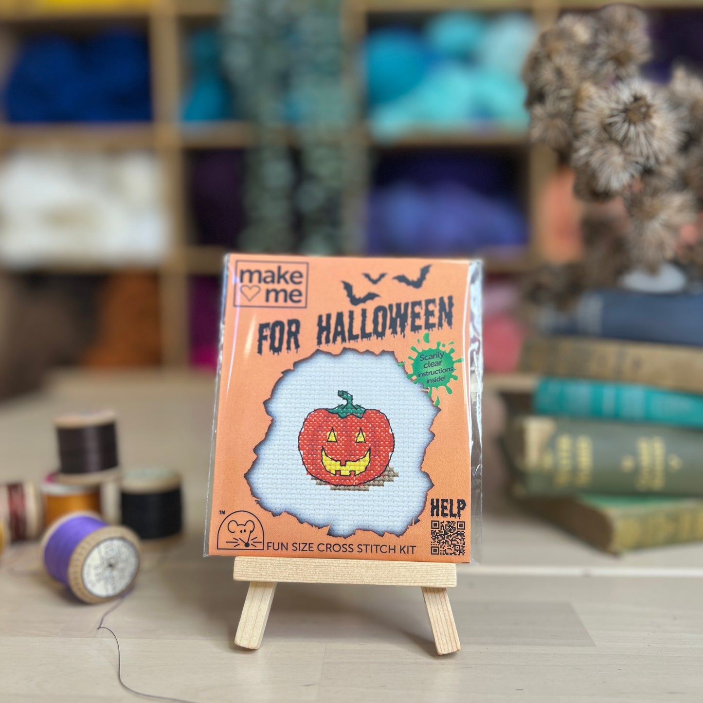 Halloween Pumpkin Mini Cross Stitch Kit