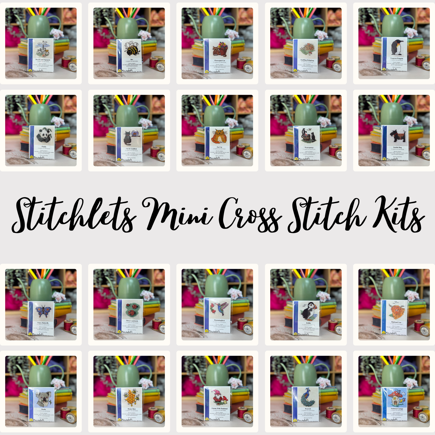 Stitchlets Mini Cross Stitch Kits