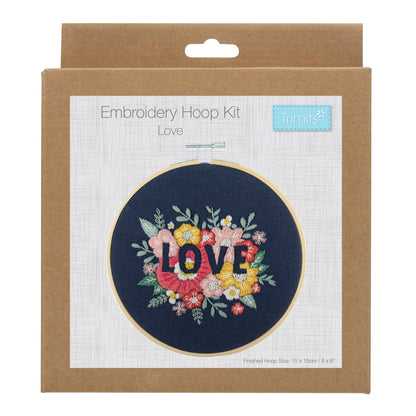 Trimits Floral Love Embroidery Hoop Craft Kit