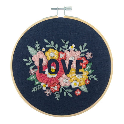 Trimits Floral Love Embroidery Hoop Craft Kit