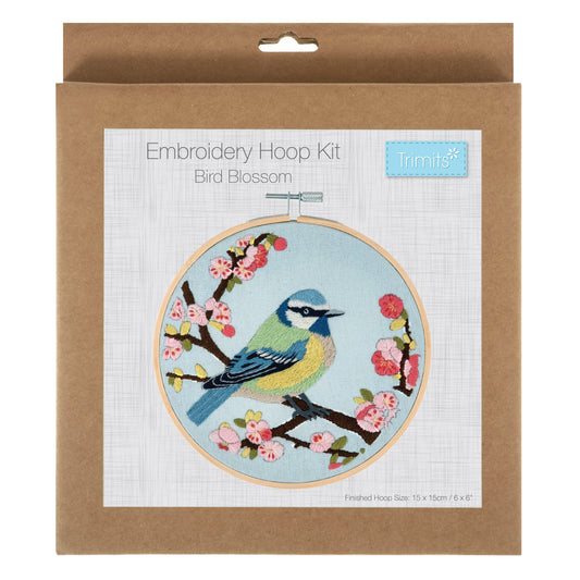 Trimits Bird Blossom Embroidery Hoop Craft Kit