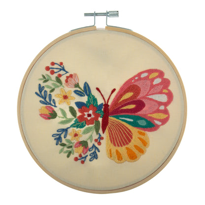 Trimits Butterfly Embroidery Hoop Craft Kit