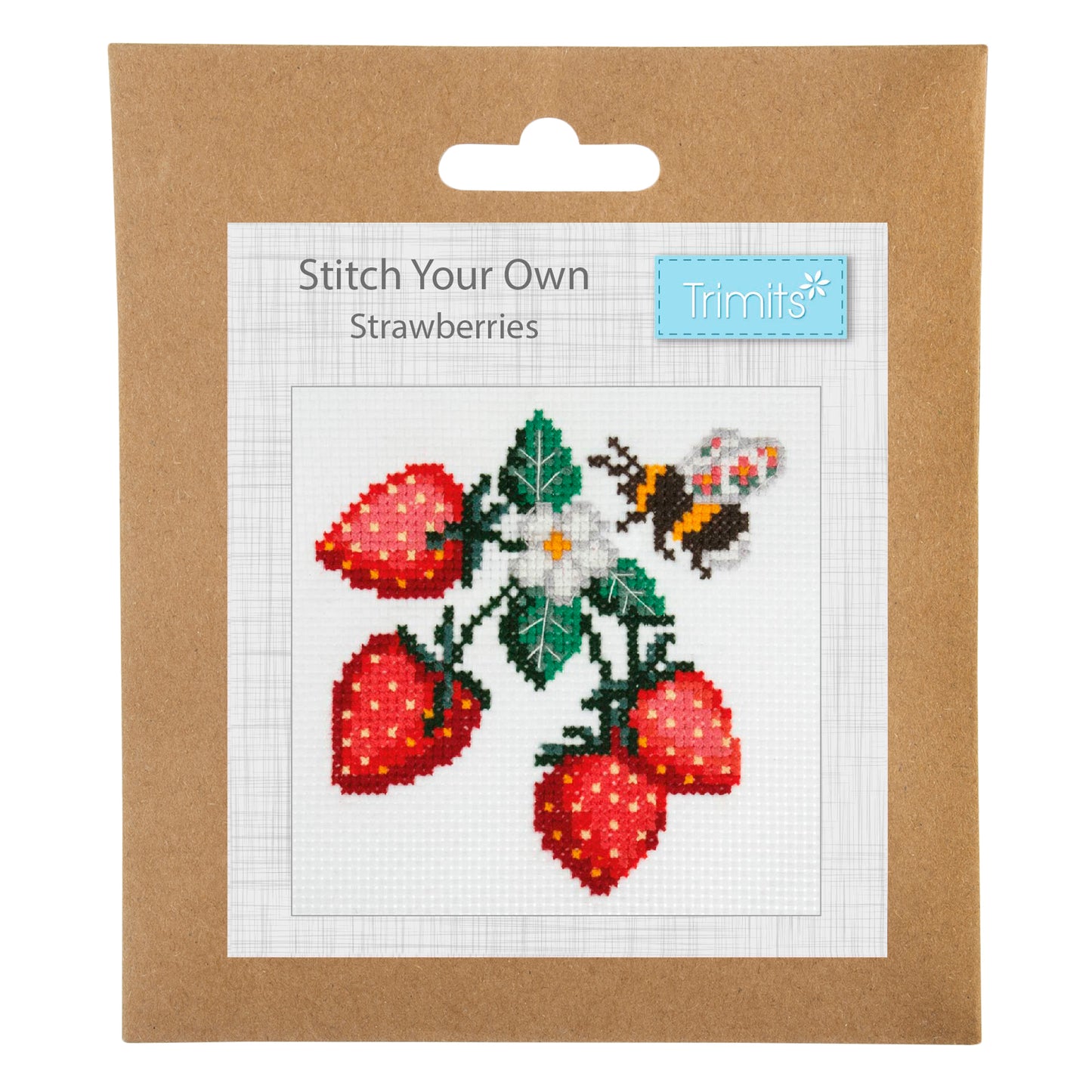 Trimits Stitch your Own Strawberries Cross Stitch Craft Kit