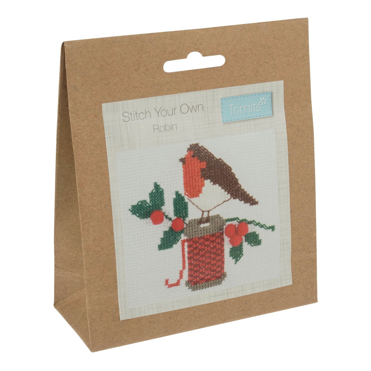 Trimits Stitch your Own Robin Christmas Cross Stitch Craft Kit