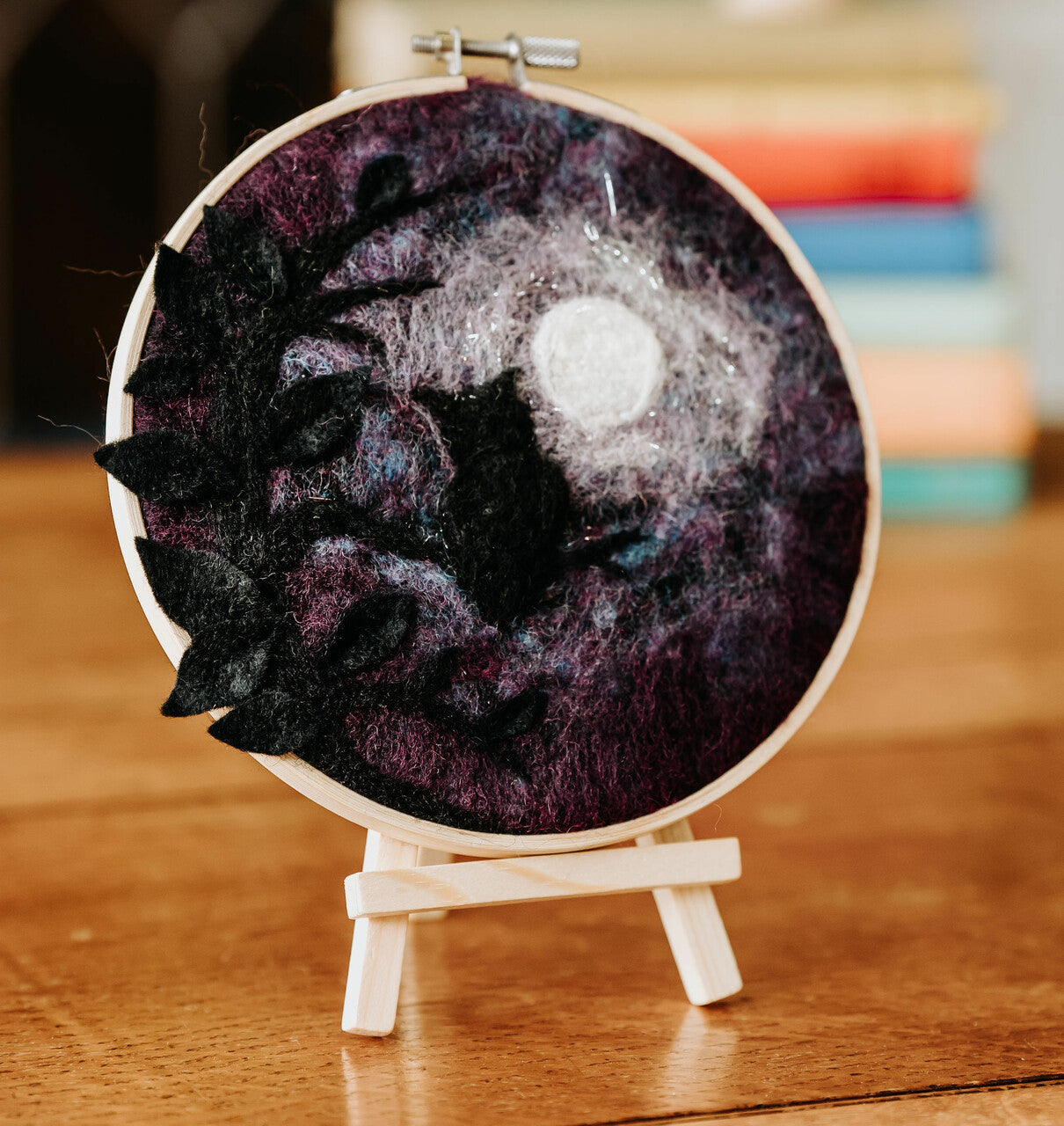 Painting with Wool Needle Felting Kit | Wise Owl in a Hoop