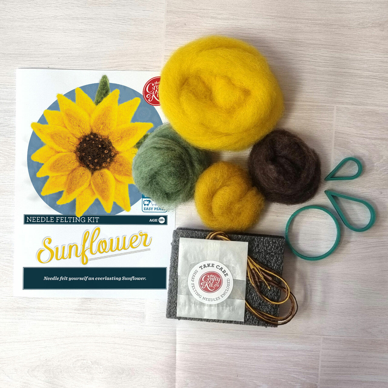 Sunflower Needle Felting Craft Kit