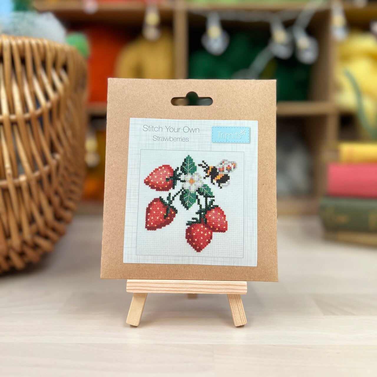 Trimits Stitch your Own Strawberries Cross Stitch Craft Kit