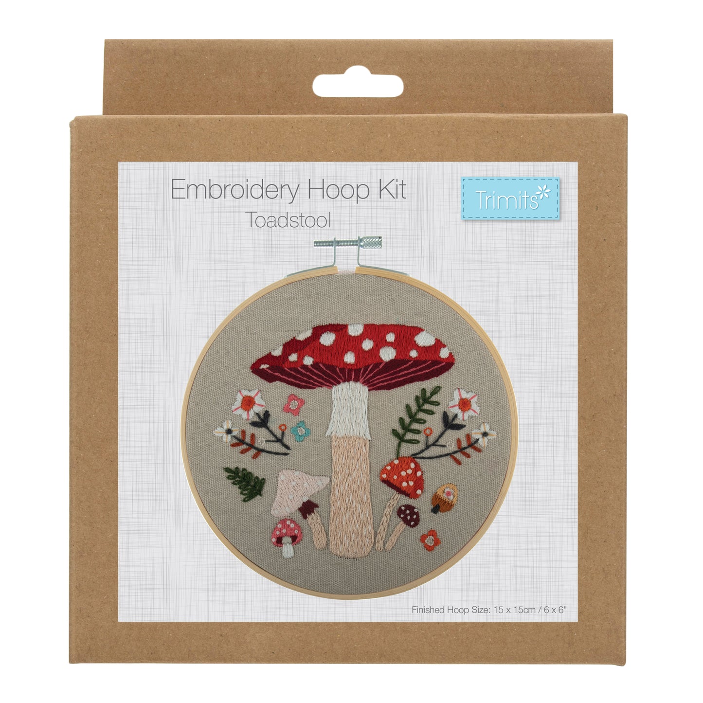 Trimits Toadstool Embroidery Hoop Craft Kit