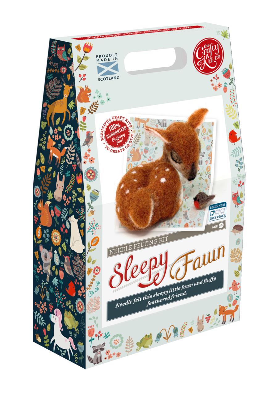 Sleepy Fawn Needle Felting Craft Kit