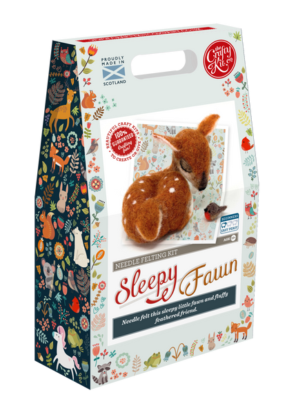 Sleepy Fawn Needle Felting Craft Kit