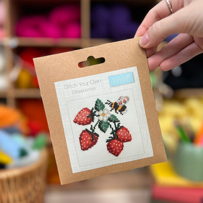 Trimits Stitch your Own Strawberries Cross Stitch Craft Kit