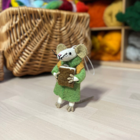 Little Mouse Going to School with Book