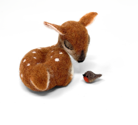 Sleepy Fawn Needle Felting Craft Kit