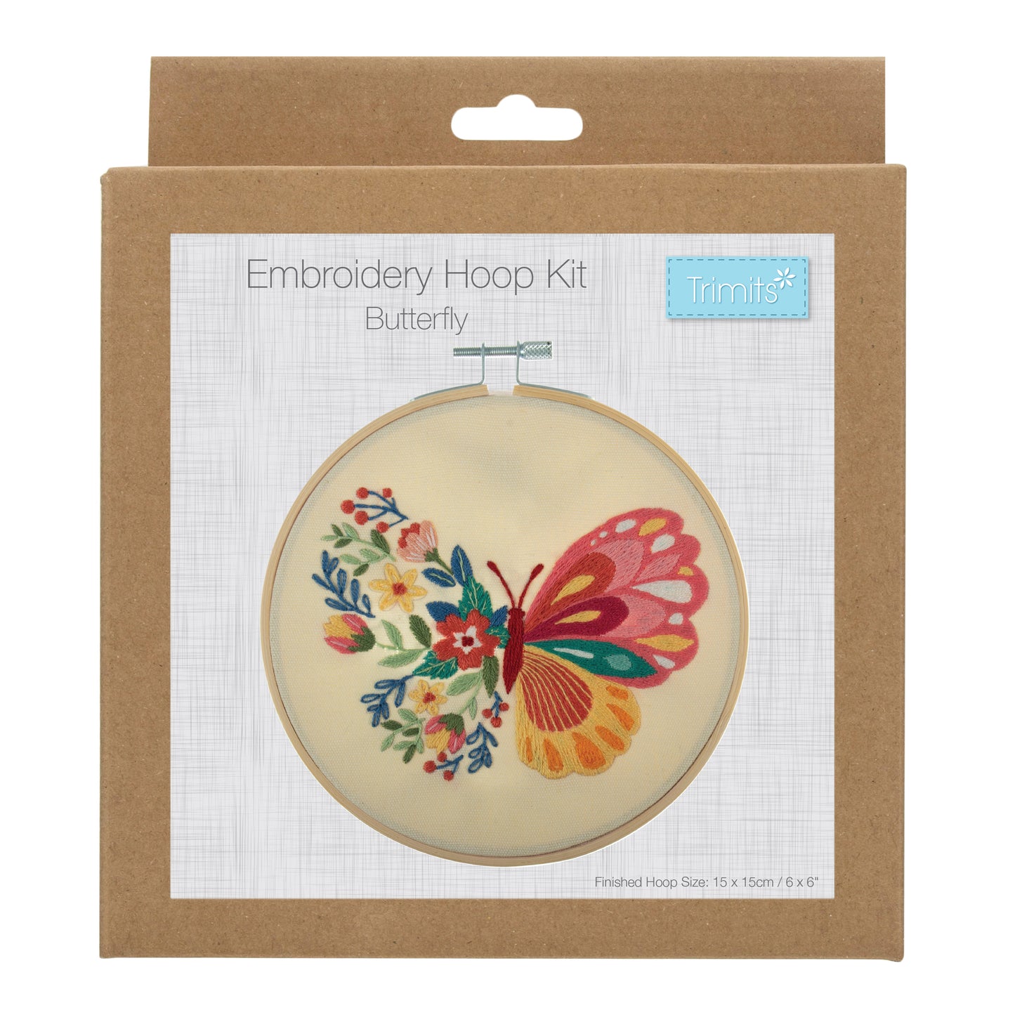 Trimits Butterfly Embroidery Hoop Craft Kit